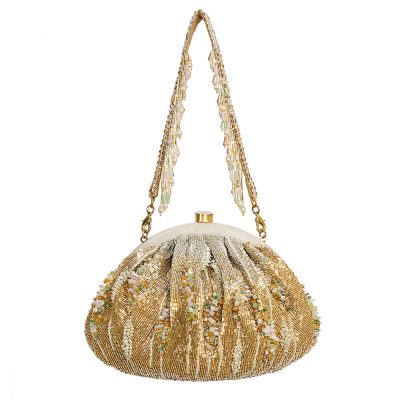 Nora Soft Pouch Peerless Gold Lustrous Silver MULTI With Handle