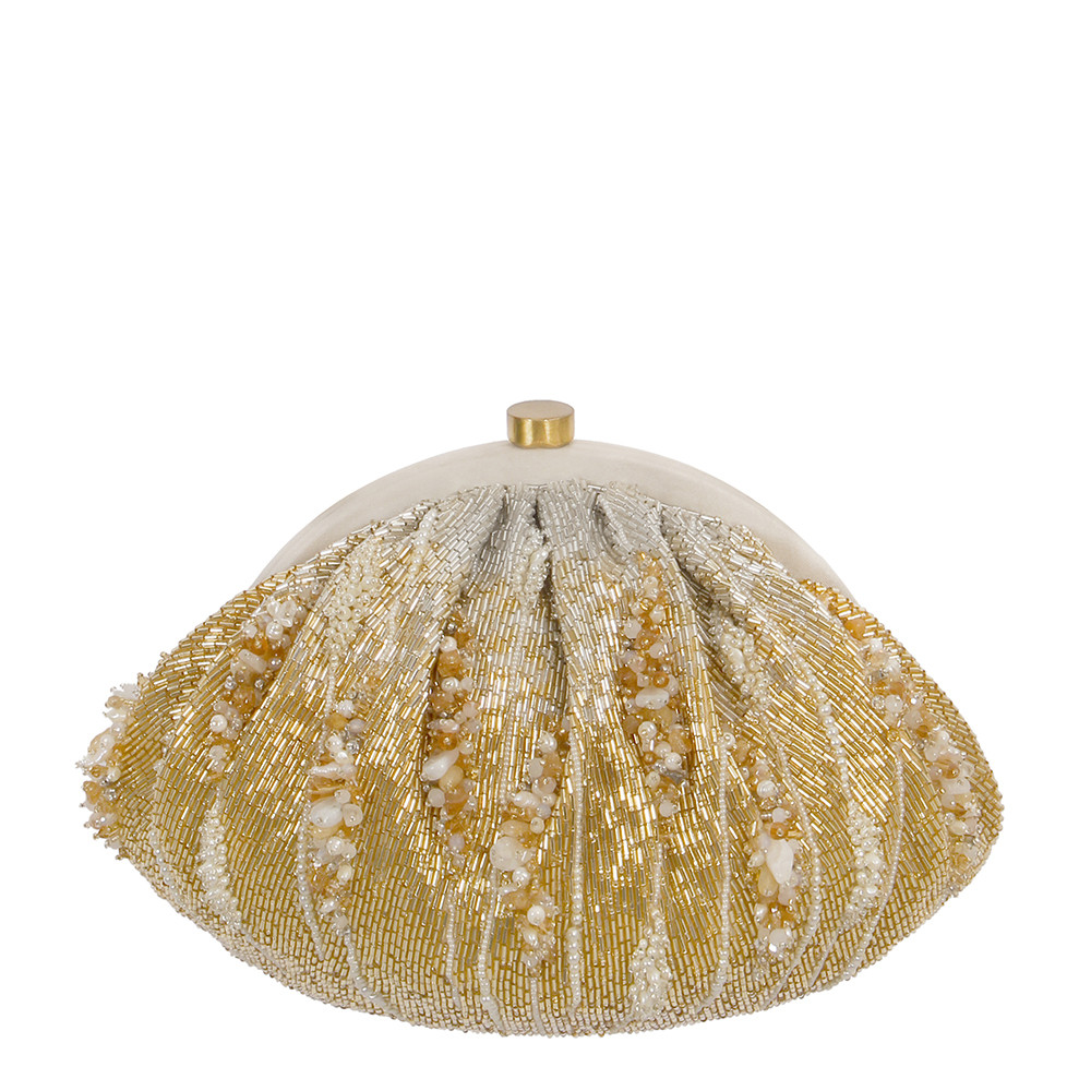 Nora Soft Pouch Peerless Gold Lustrous Silver