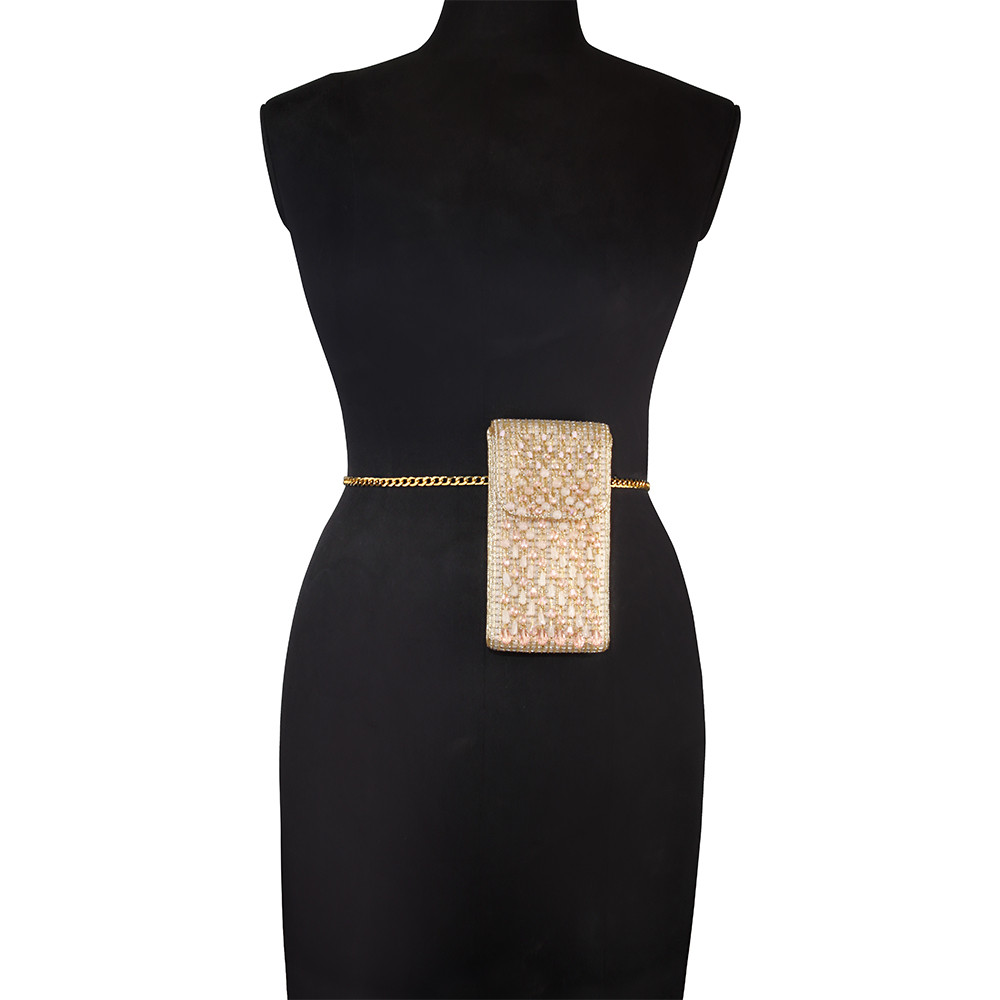 Opal Mobile Purse Rose Quartz Pink