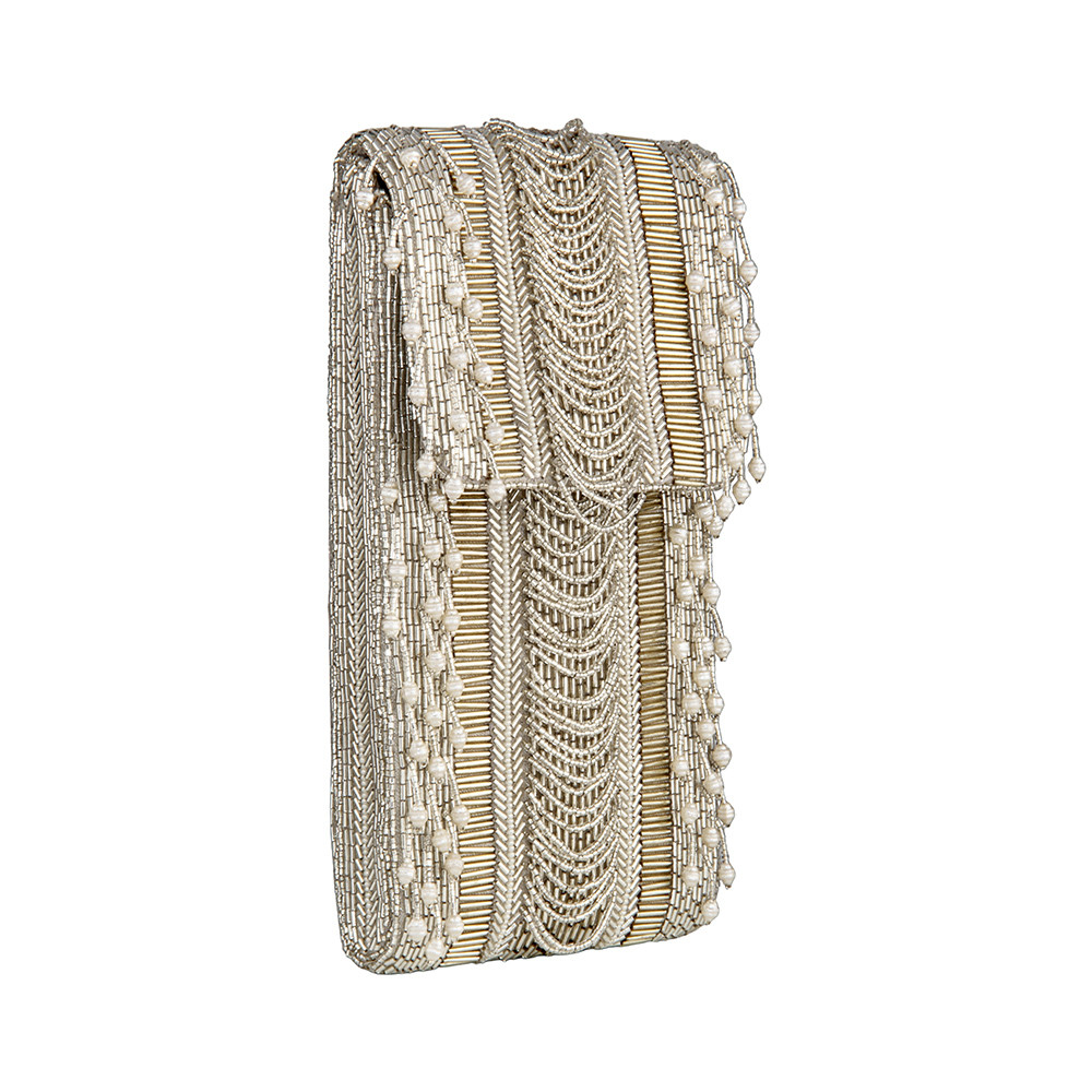 Ruche Mobile Purse Lustrous Silver