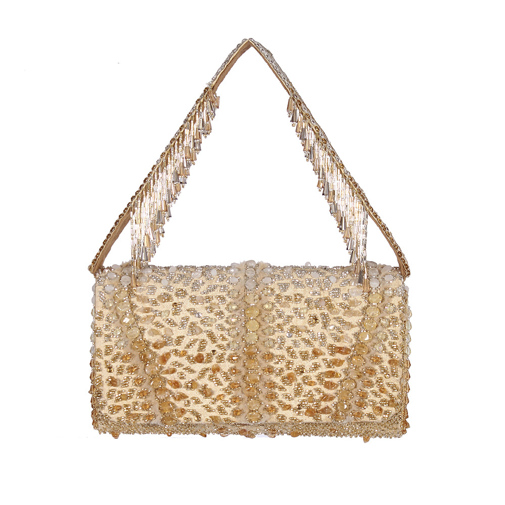 Veira Wallet Peerless Gold Lustrous Silver With Handle