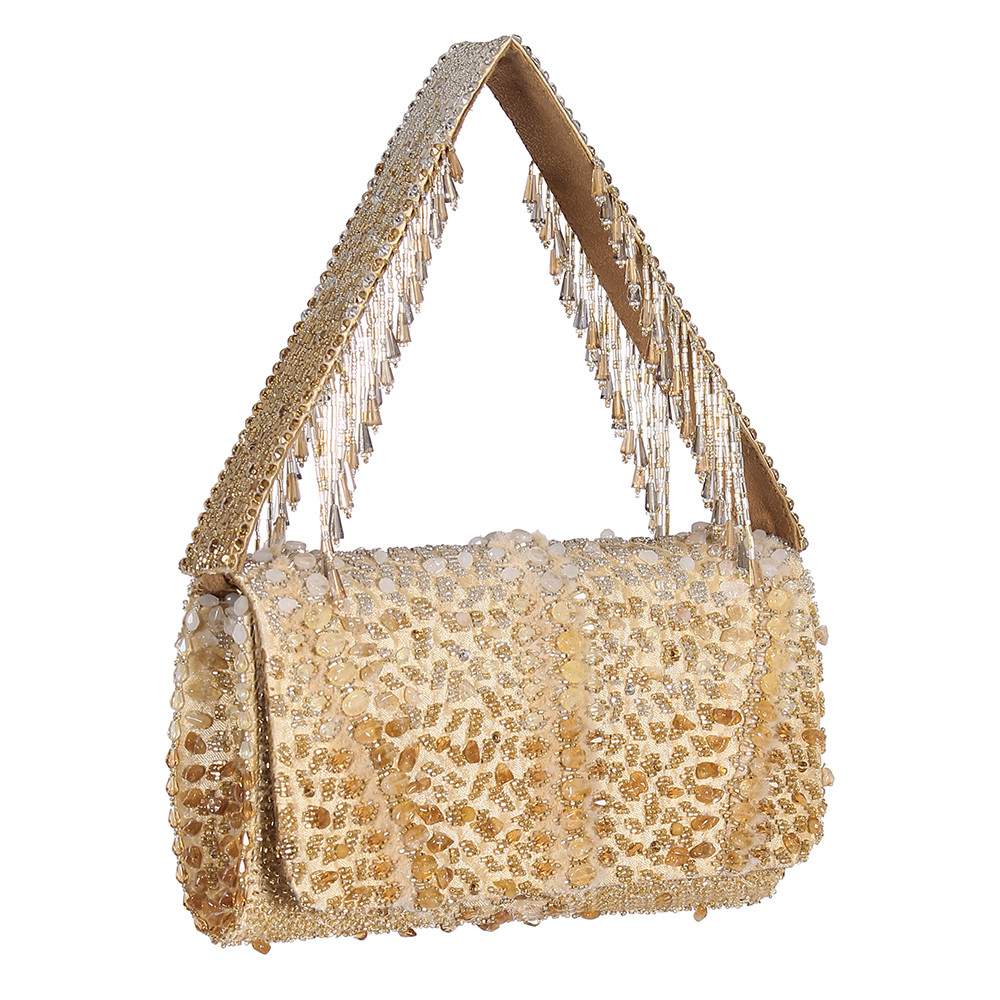 Veira Wallet Peerless Gold Lustrous Silver With Handle