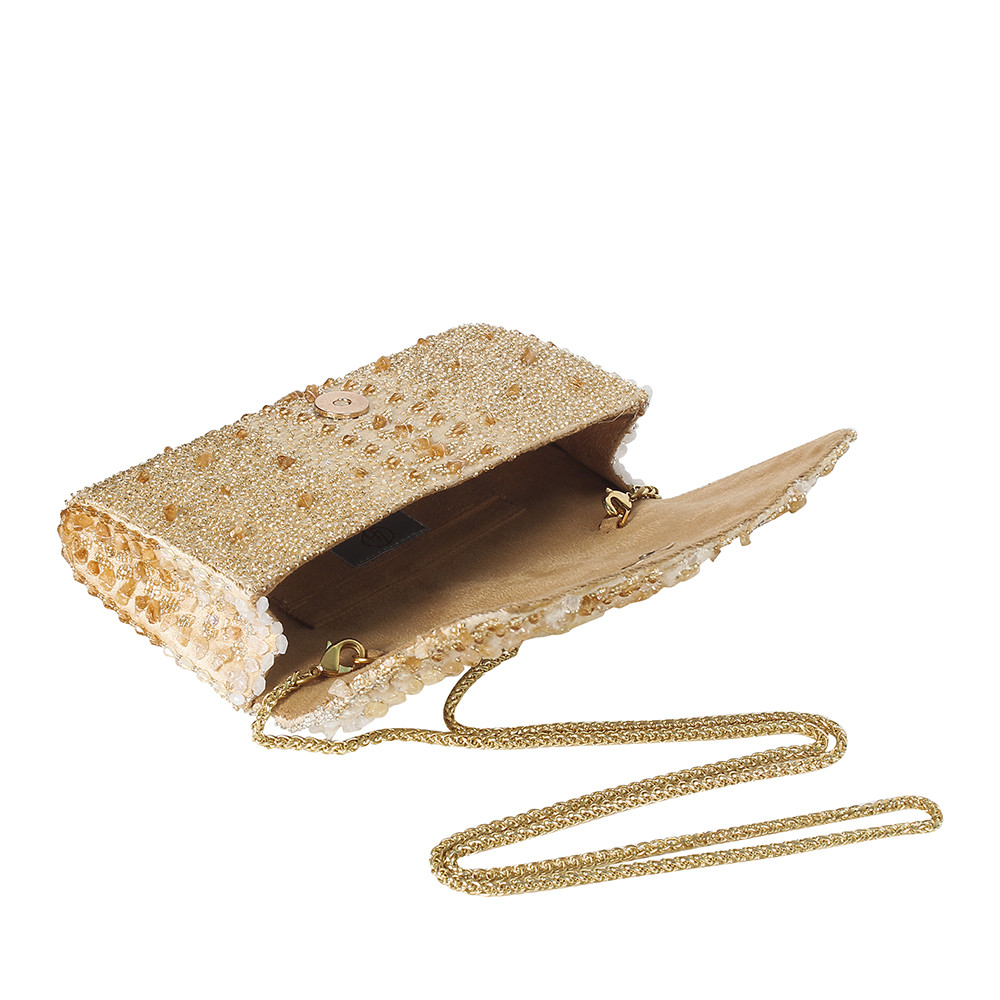 Veira Wallet Peerless Gold Lustrous Silver With Handle