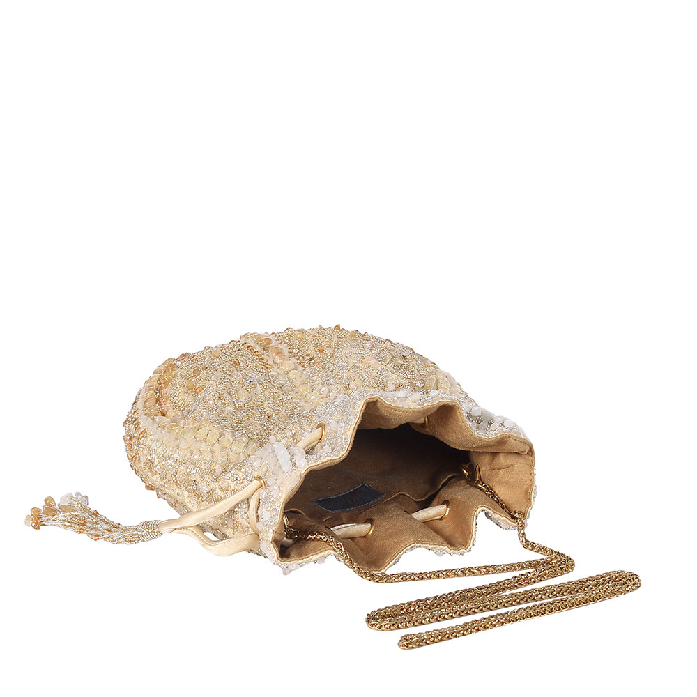 Veira Potli Peerless Gold Lustrous Silver