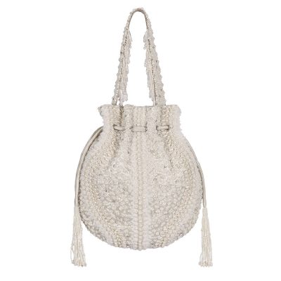 Veira Potli Pristine Ivory With Handle