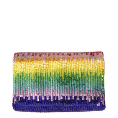 Dysis Flapover Clutch Tourmaline Rainbow