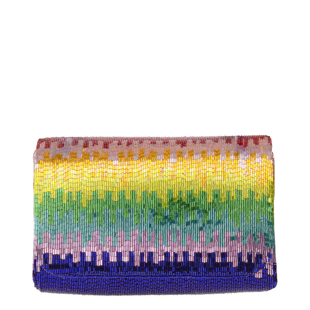 Dysis Flapover Clutch Tourmaline Rainbow