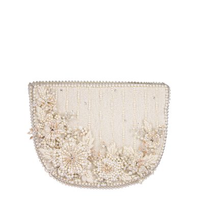 Esme Moon Clutch Pristine Ivory