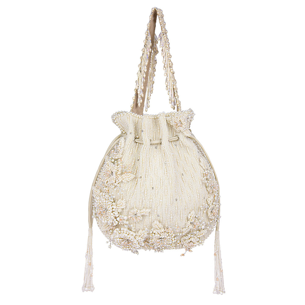 Esme Potli Pristine Ivory with Handle