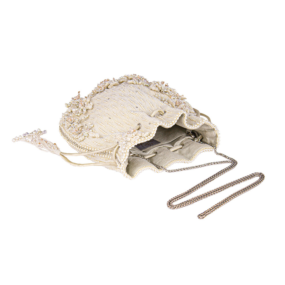 Esme Potli Pristine Ivory with Handle