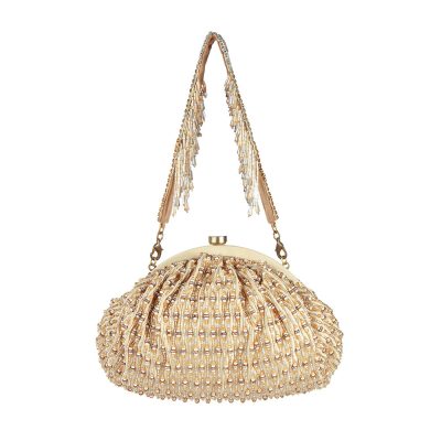 Zesha Soft Pouch Peerless Gold Lustrous Silver With Handle