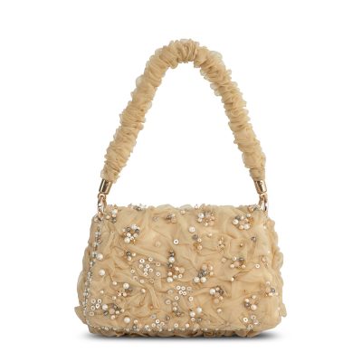 Coco Medium Trapezium with Handle Bag Champagne Beige