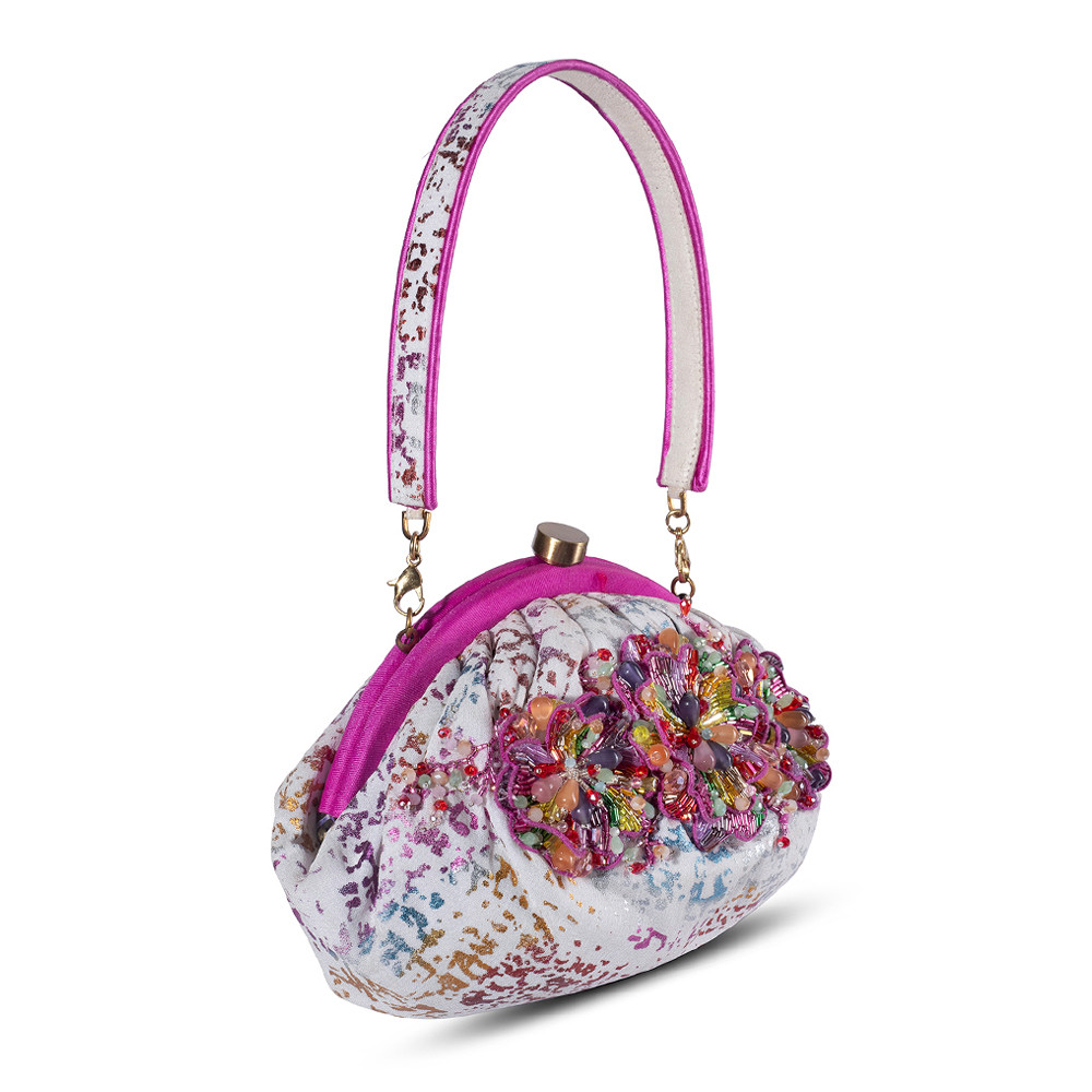 Fiona Soft Pouch with Handle White