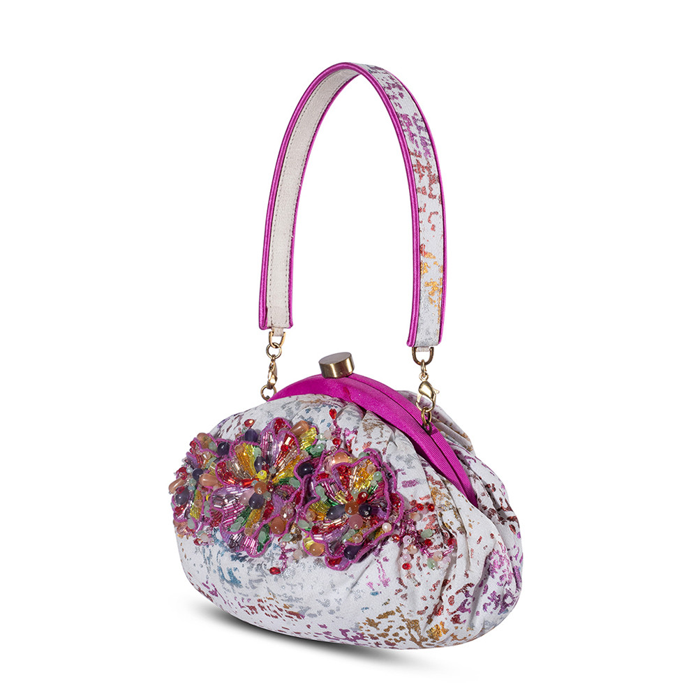 Fiona Soft Pouch with Handle White