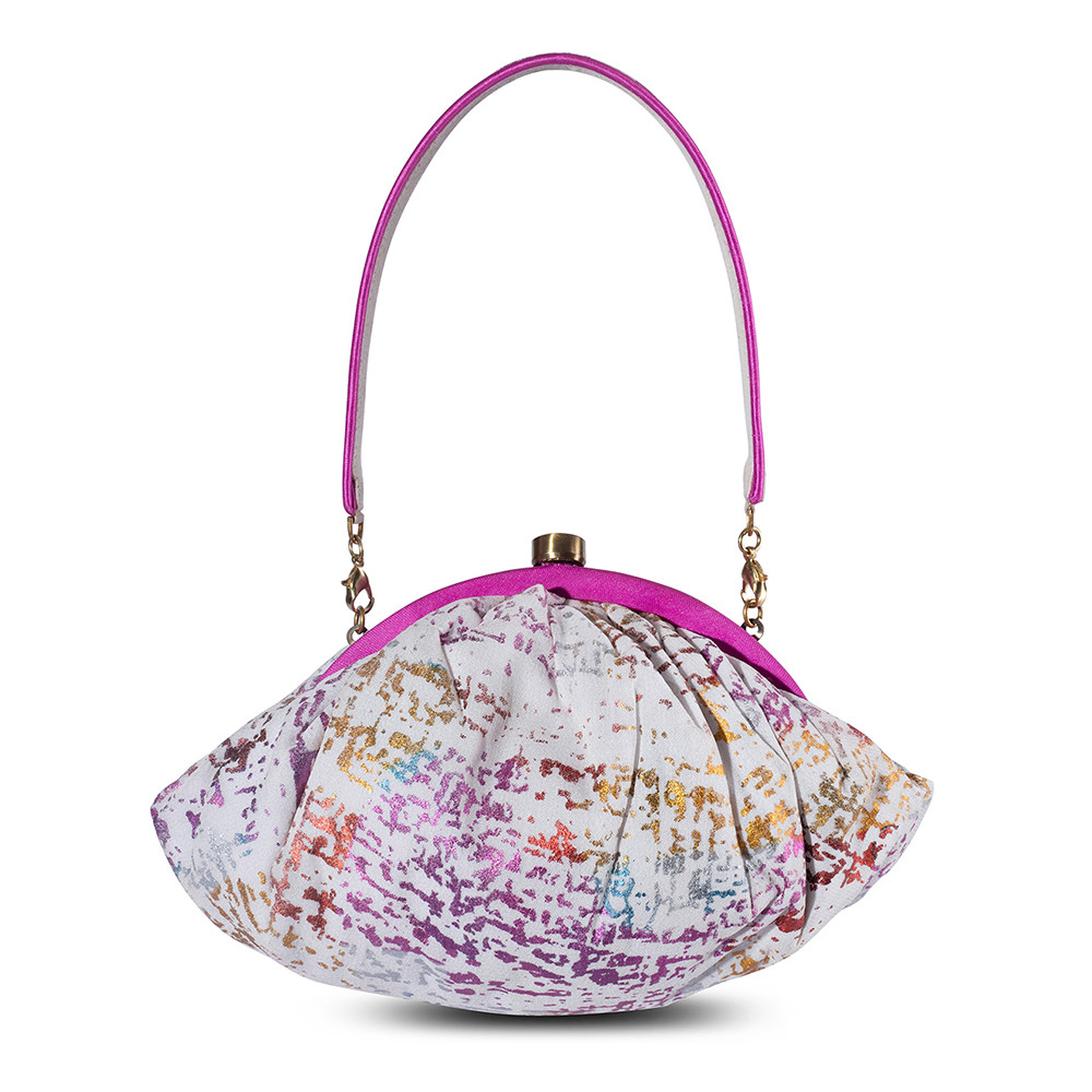 Fiona Soft Pouch with Handle White