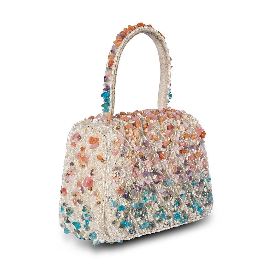 Mozaika Mini Trapezium with Handle Clutch Sublime Pastel Multi