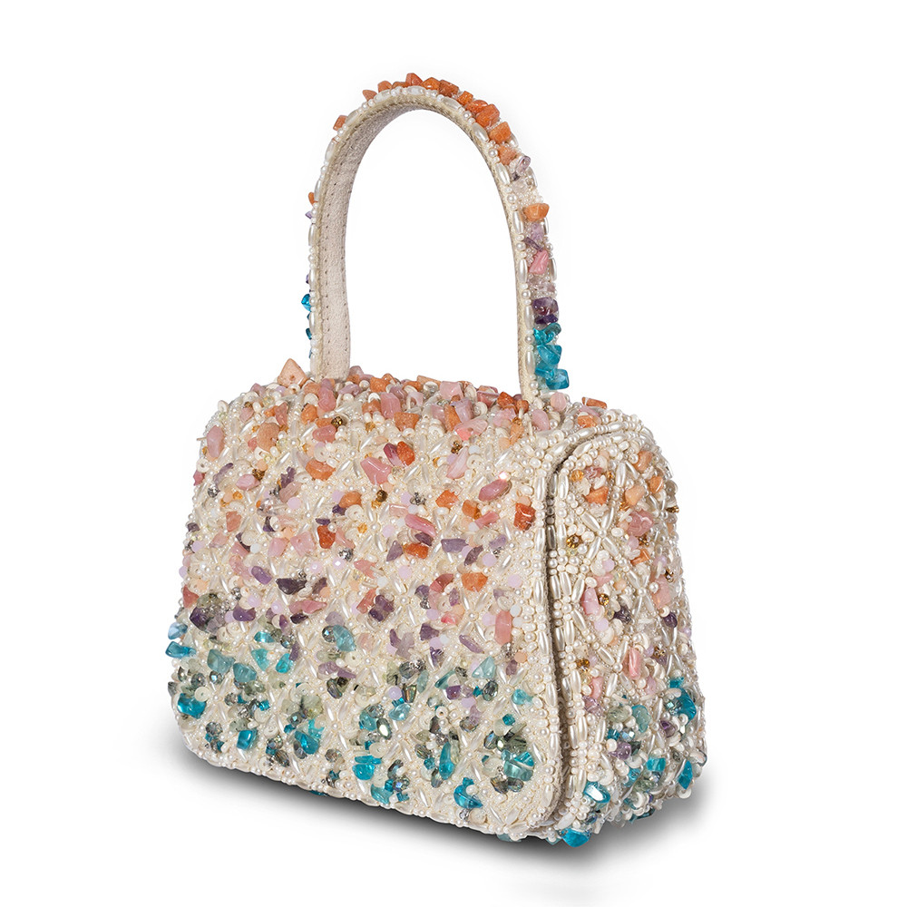 Mozaika Mini Trapezium with Handle Clutch Sublime Pastel Multi