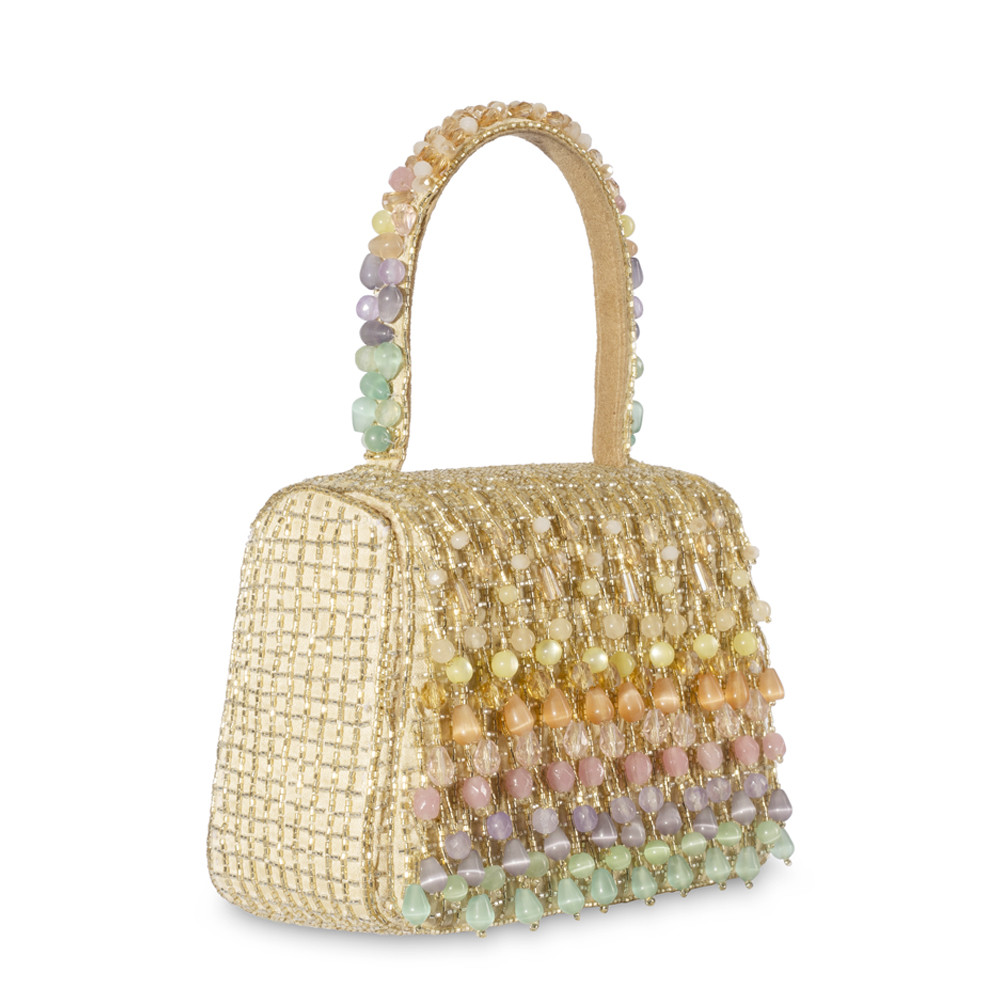 Opal Mini Trapezium with Handle Clutch Sublime Pastel Multi