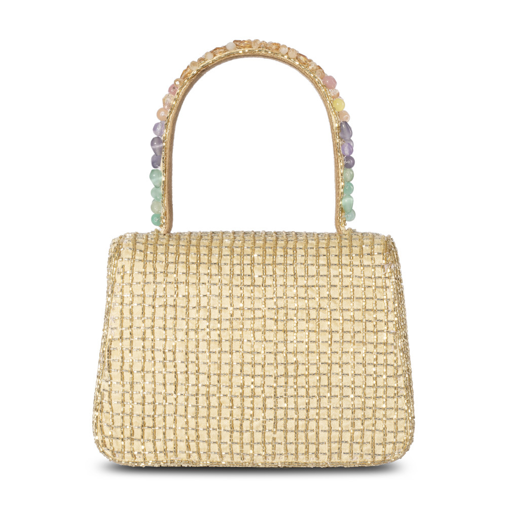 Opal Mini Trapezium with Handle Clutch Sublime Pastel Multi