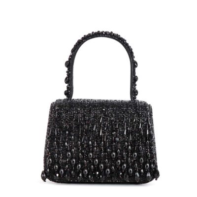 Opal Mini Trapezium with Handle Clutch Heritage Black