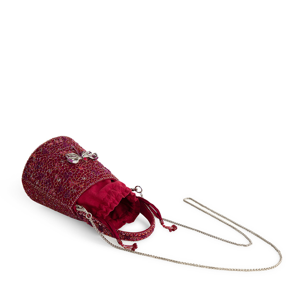 Wazka Medium Cylindrical Basket Ruby Red